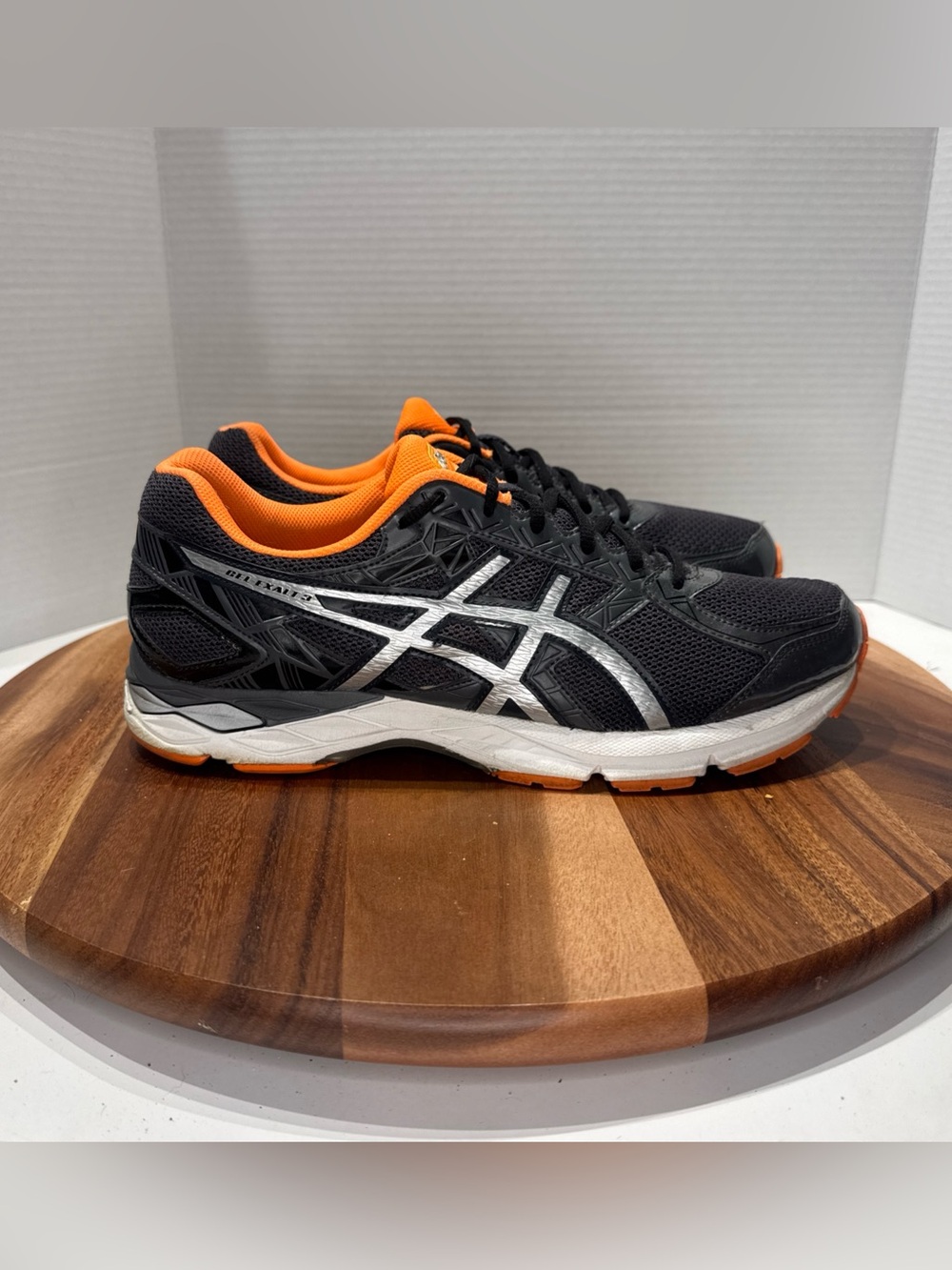 Asics Gel Exalt 3 Black/Orange/Gray Running Active Sneakers Men’s Size 10